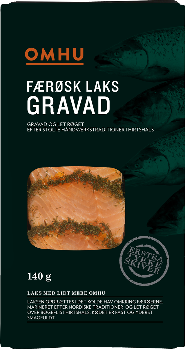 Omhu gravad færøsk laks 140 g