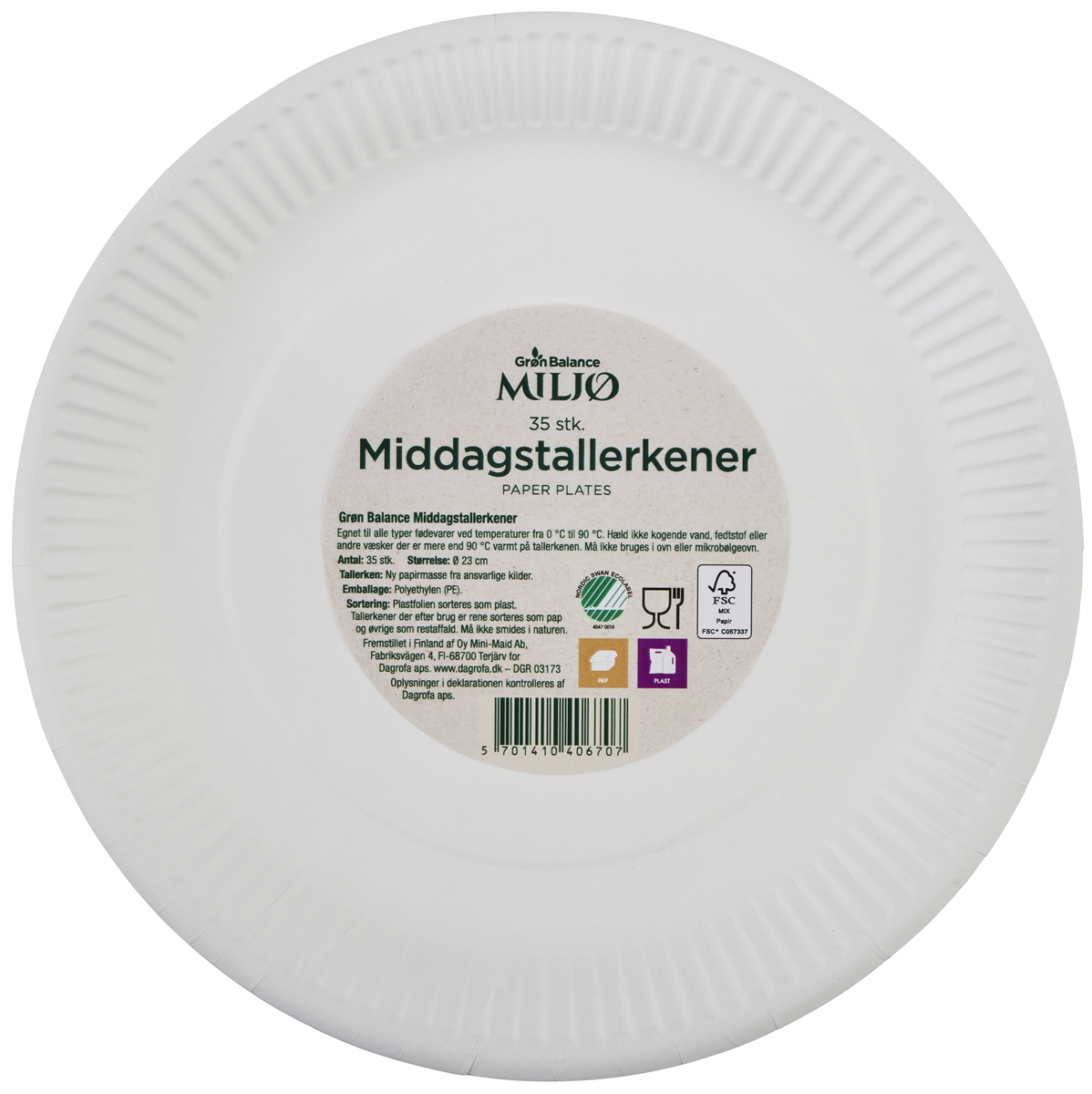 GB Middagstallerkener 23 cm