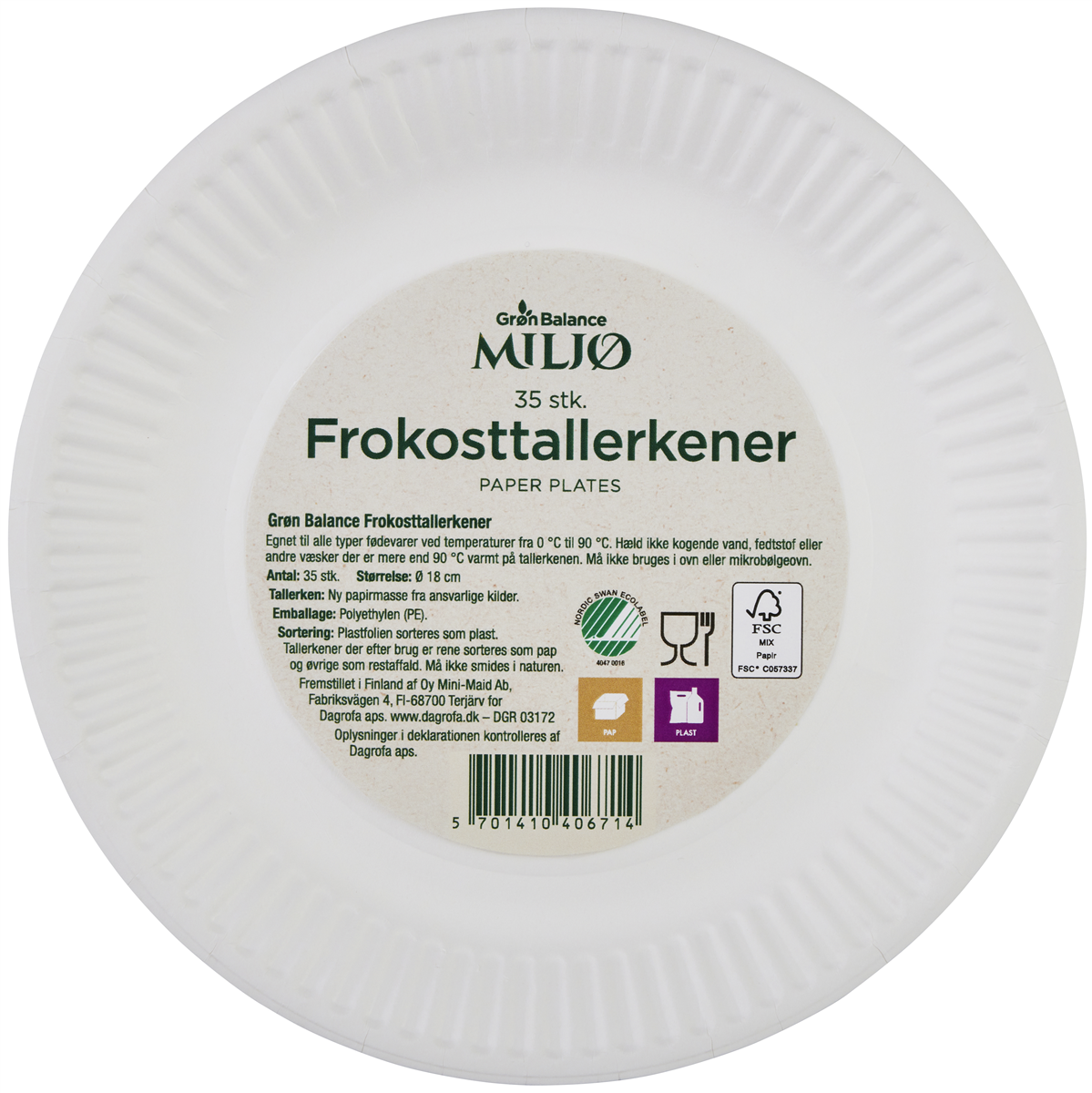 GB Frokosttallerkener 18 cm