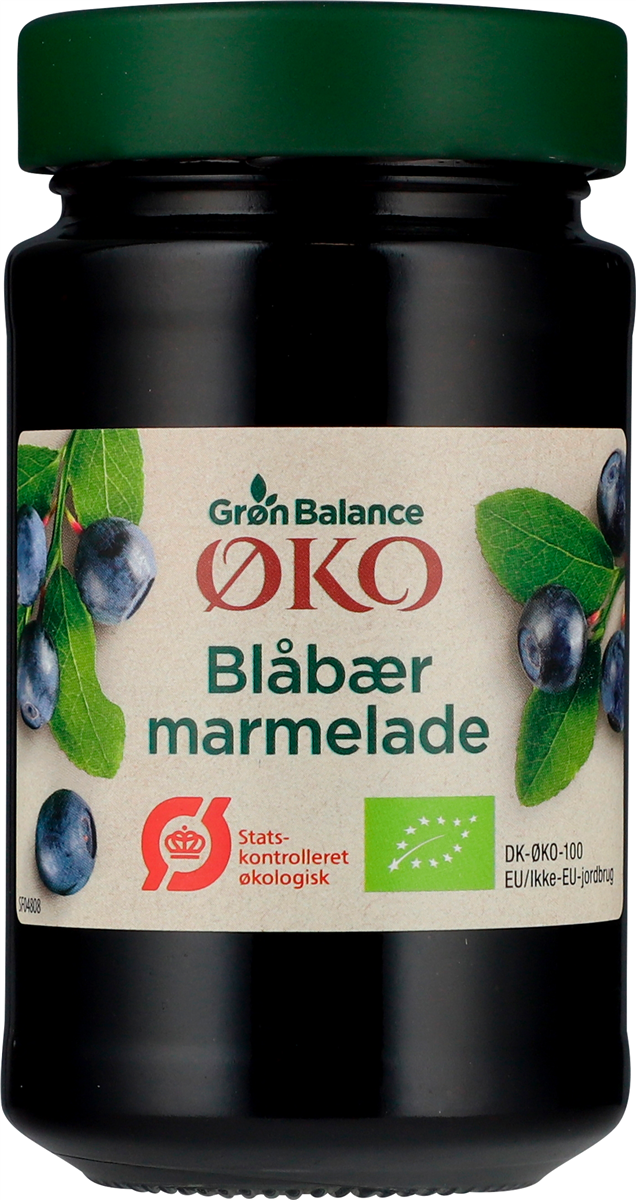 Grøn Balance Marmelade Blåbær Øko 265 g