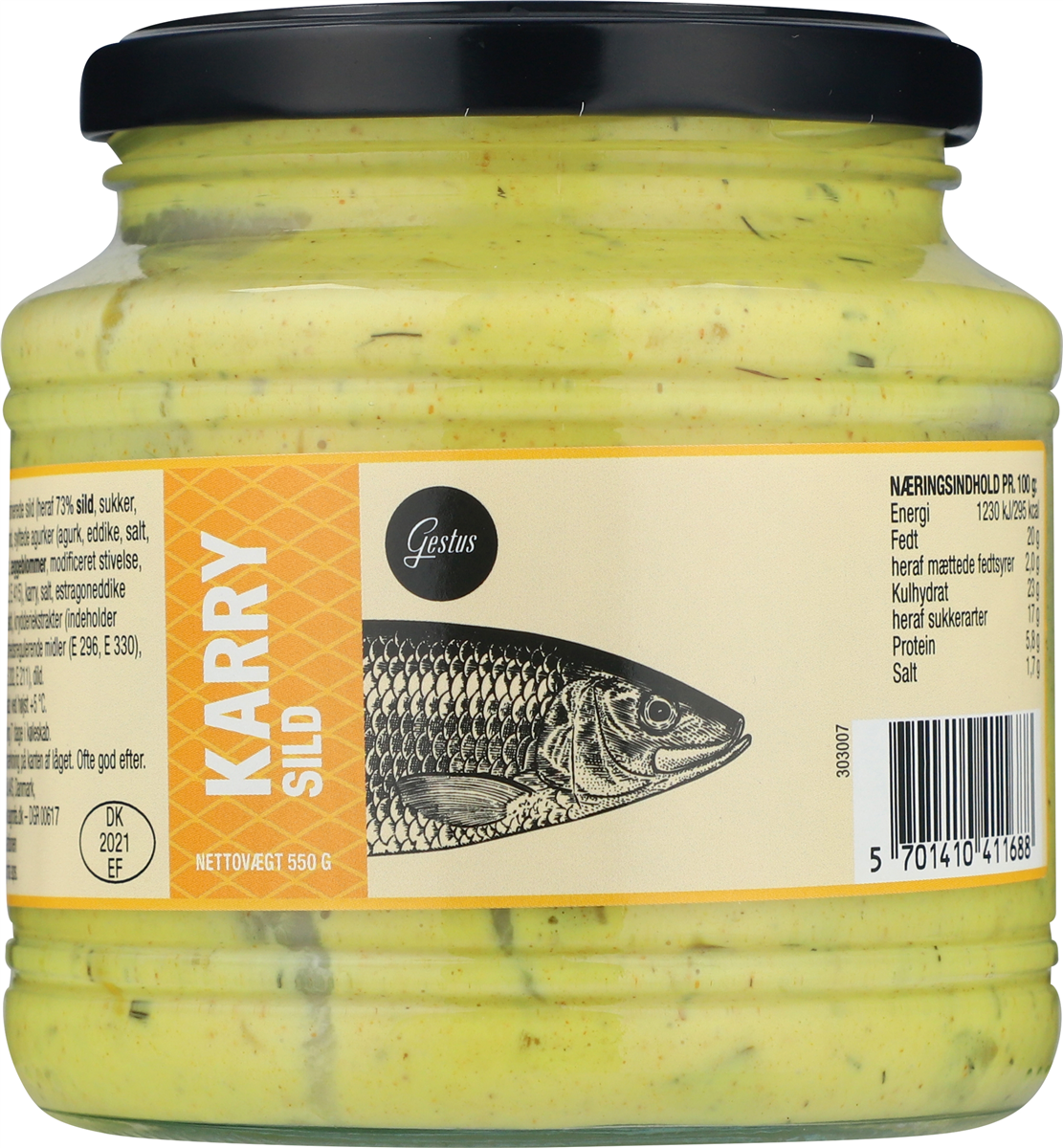 Gestus Karrysild i Bidder 550 g