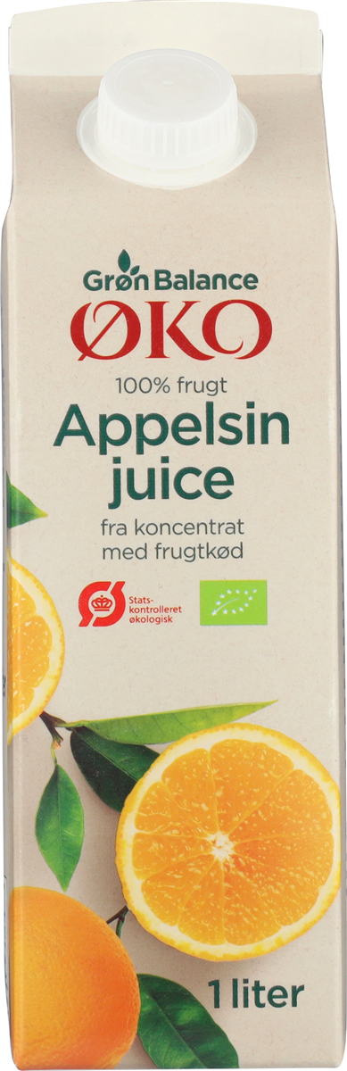 Appelsinjuice øko. Grøn Balance