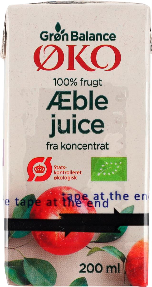 Æblejuice 5 x 200 ml øko. Grøn Balance