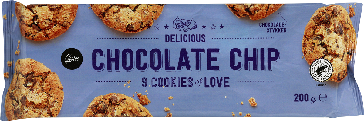 Cookies Chocolate chip, Gestus