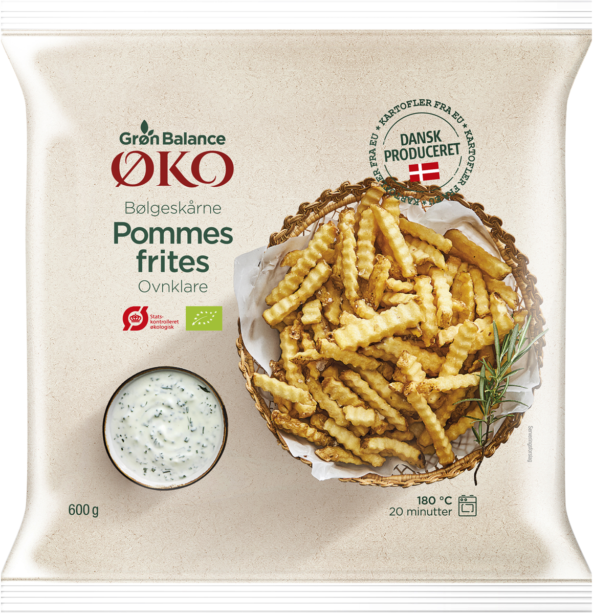 GB Pommes Frites Bølge Øko 600 g