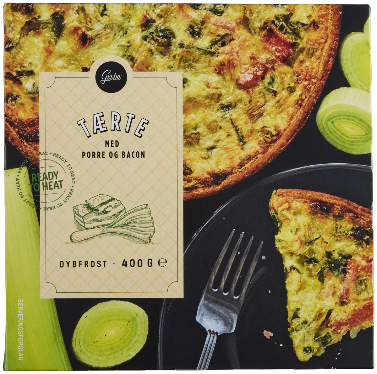 ❄️Tærte m. porre og bacon, Gestus