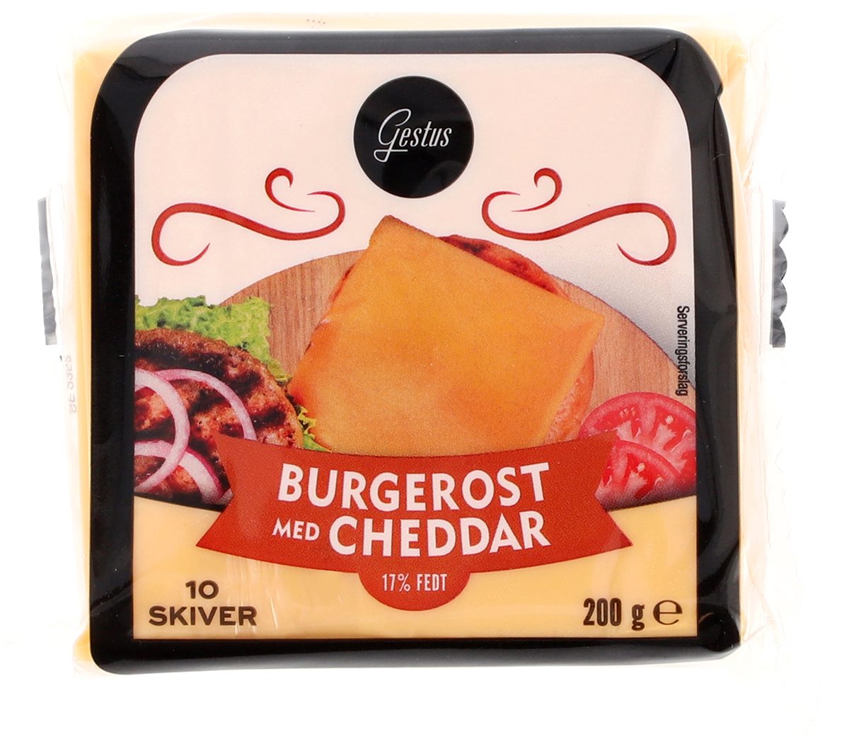 Burgerost m. cheddar, Gestus