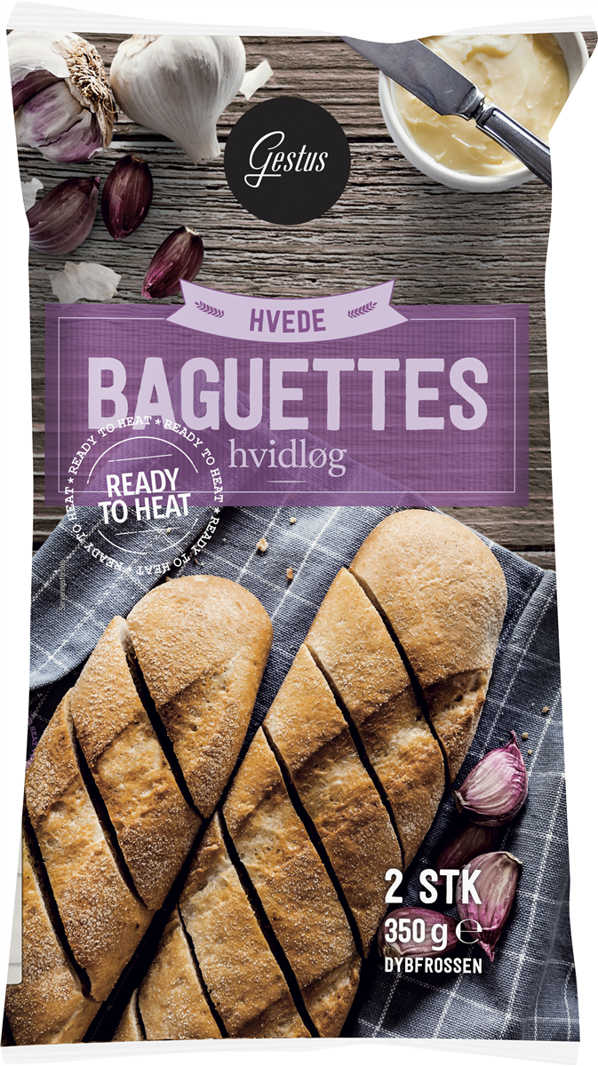 Gestus Baguettes Hvidløg 2-pak
