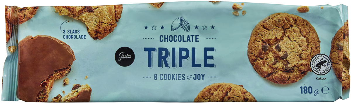 Gestus Triple Choc. Cookies 180 g