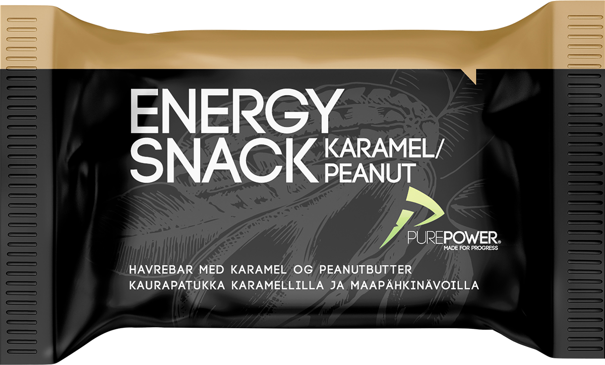 PurePower Energibar m. karamel og peanut 60 g
