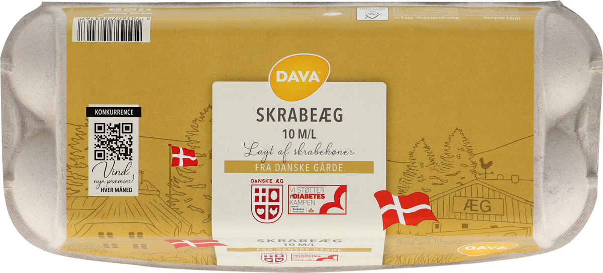 Dava Danæg skrabeæg M/L 10 stk.