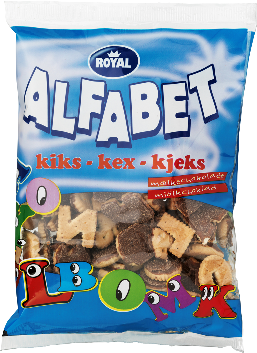 Royal alfabet choko kiks 150 g