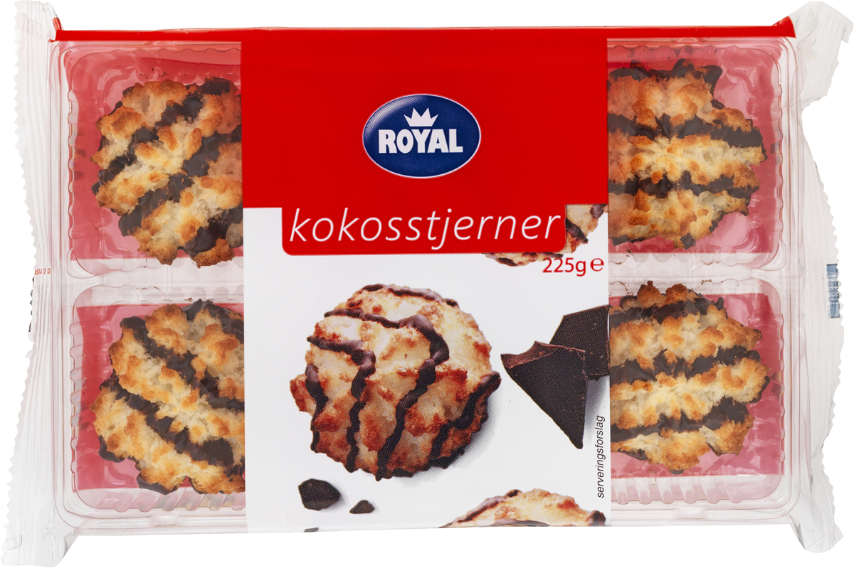 Royal kokosstjerner 6 stk 6 stk.