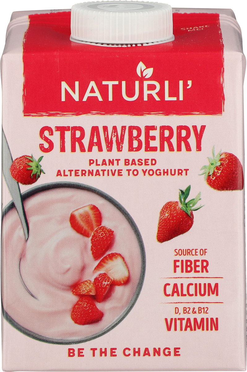 Naturli' yoghurt strawberry 500 g