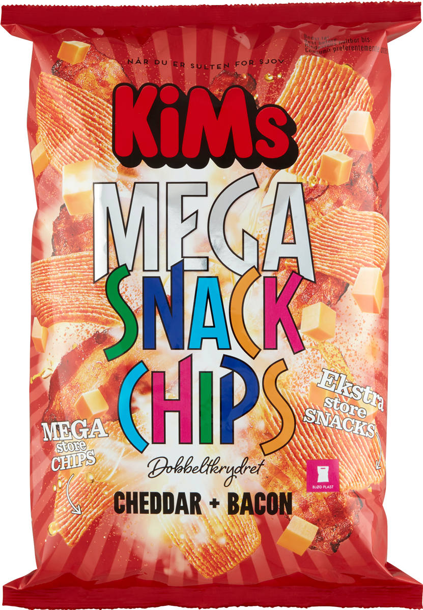 KiMs mega snack ched/bacon 250 g