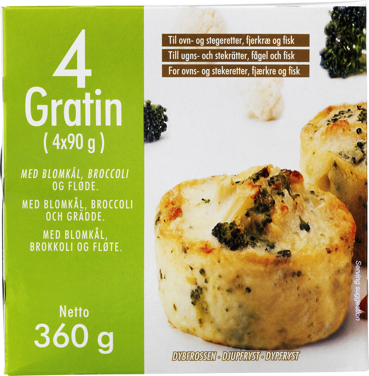 Gratin med Blomkål-Broccoli