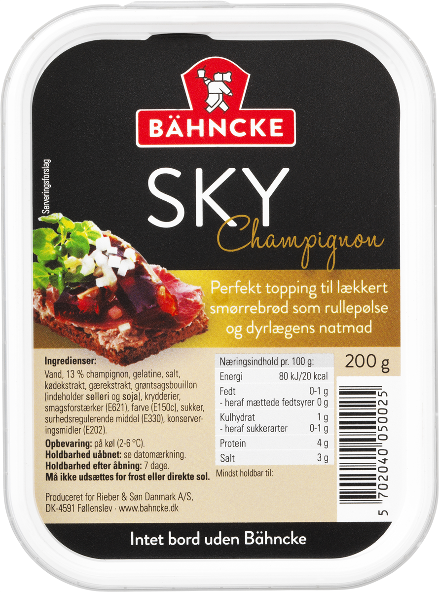 Bæhncke sky m/champignon 400 g