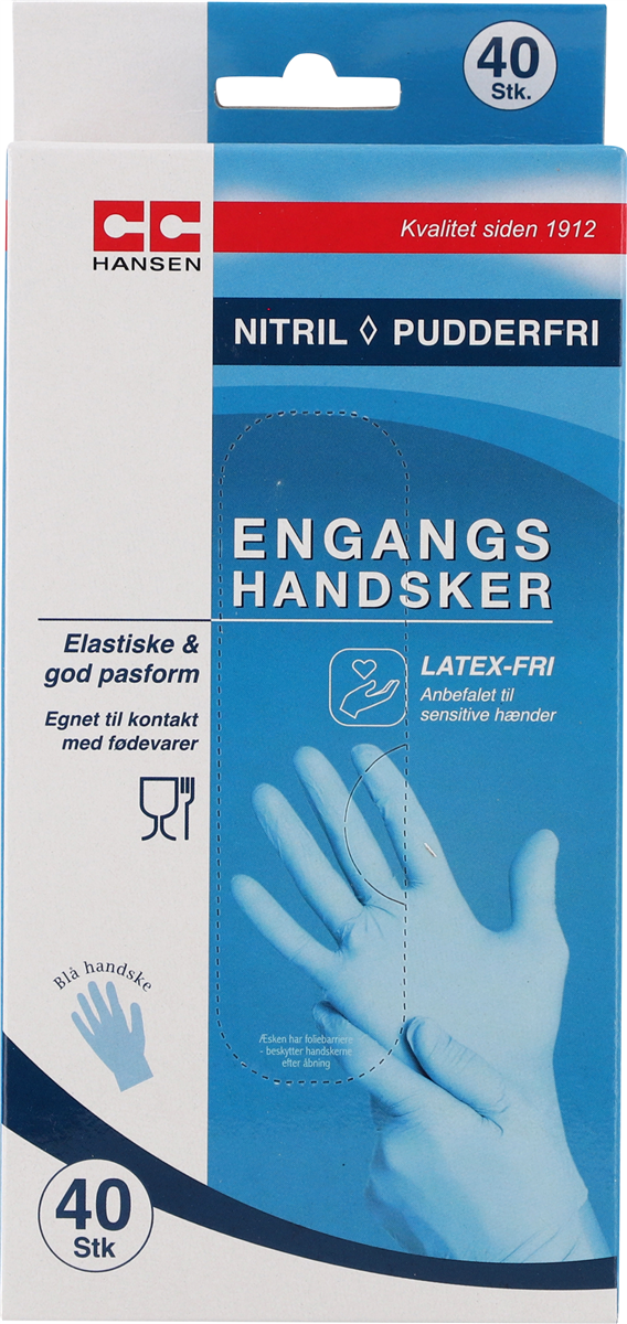 Engangshandsker Nitril Blå