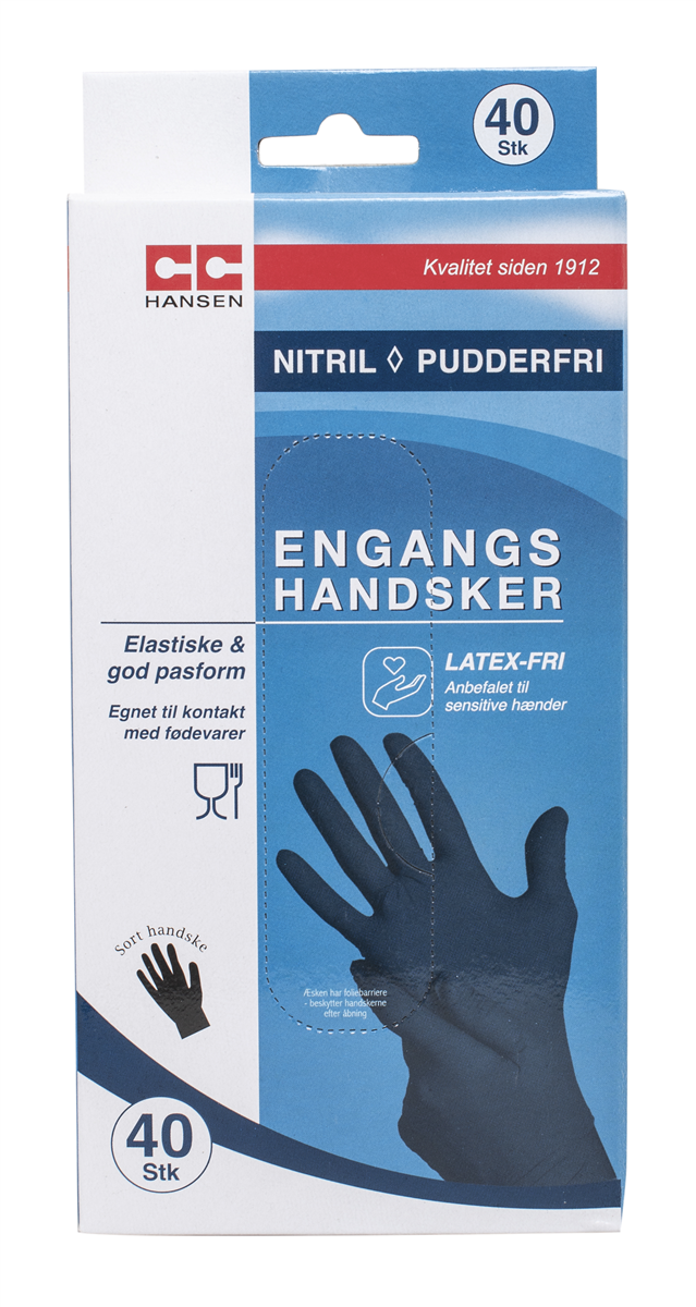 C.C. Hansen Engangshandsker Pudderfri 40 stk