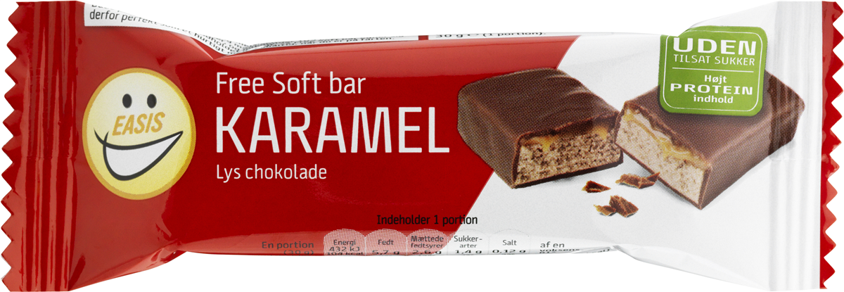 Easis Free Soft Bar karamel lys chokolade 30 g