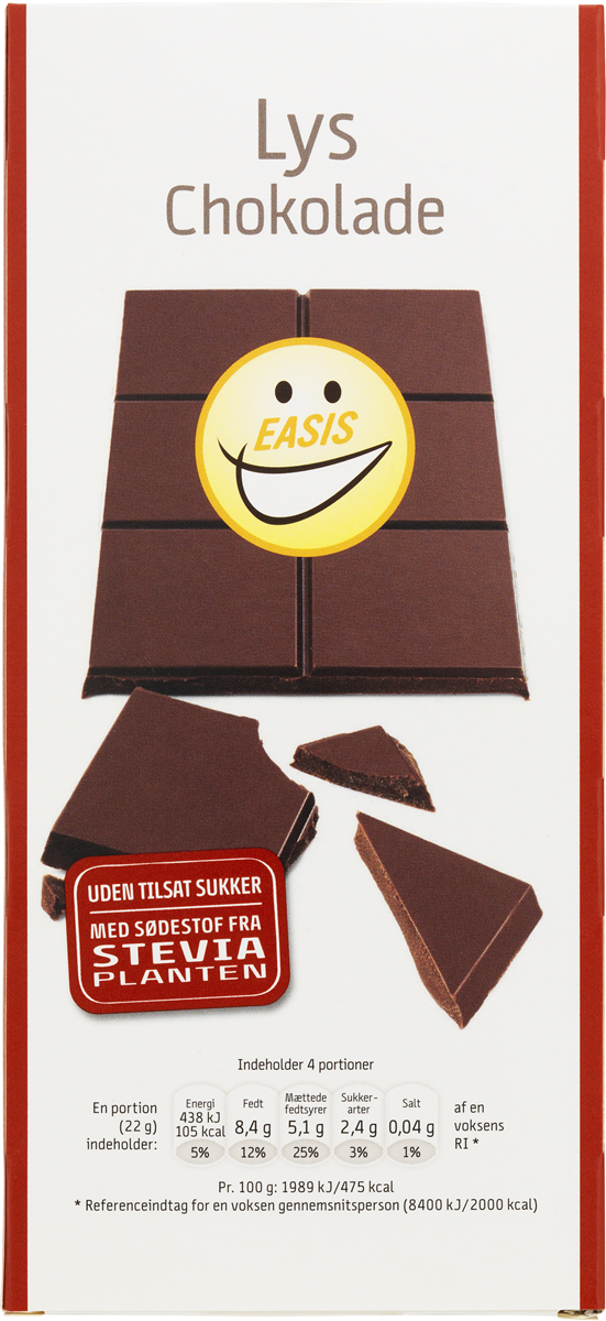 Easis lys chokolade u.t.s 100 g