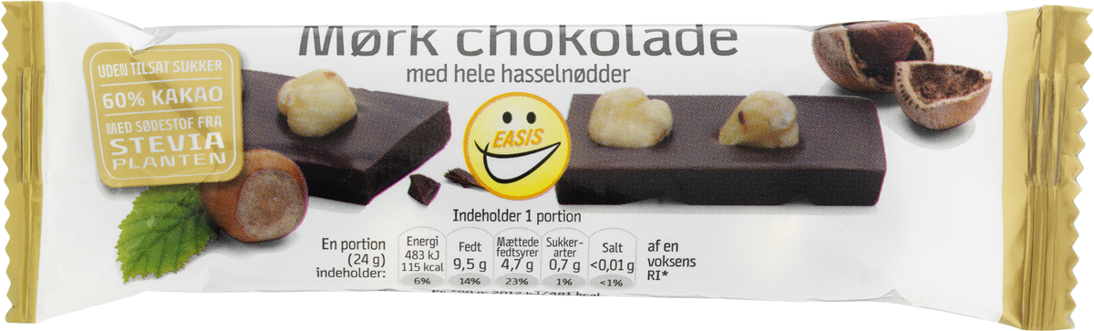 Easis bar mørk choko m/nød 28 g