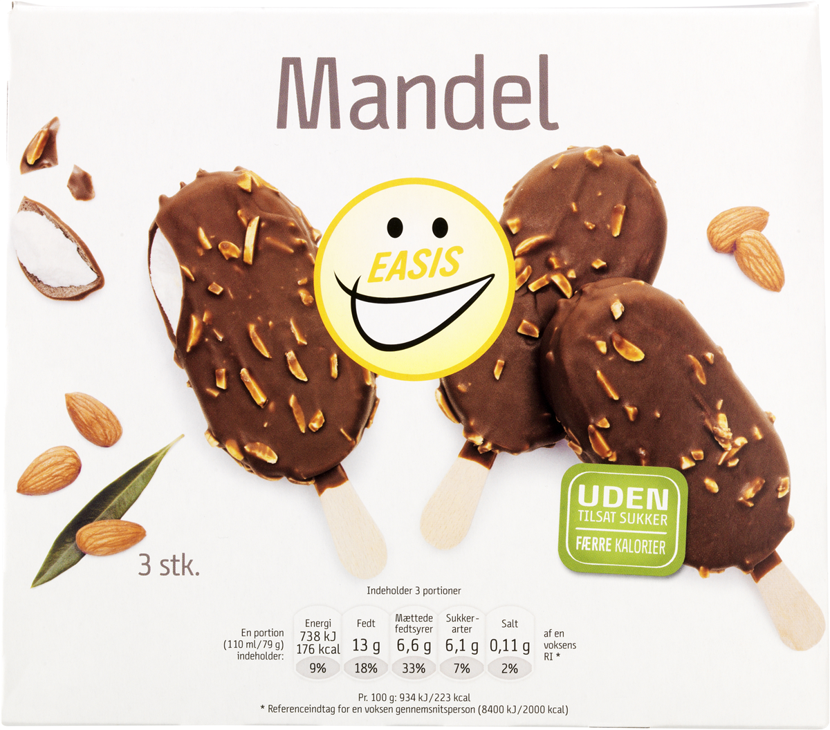 Easis Mandelis 3 stk 237 g