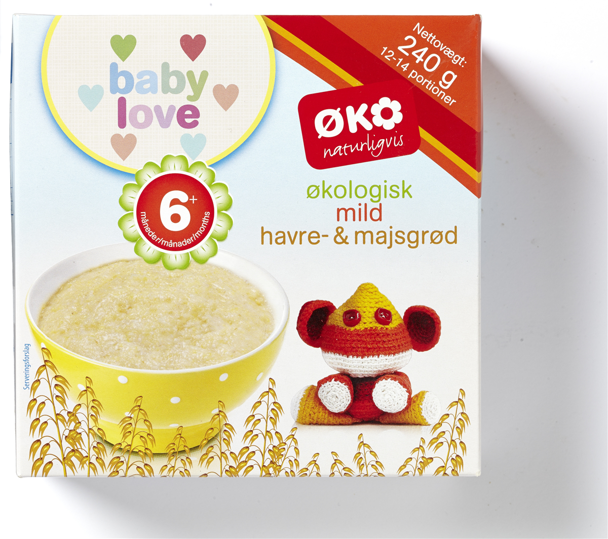 Babygrød øko havre/majs 6M 400 g
