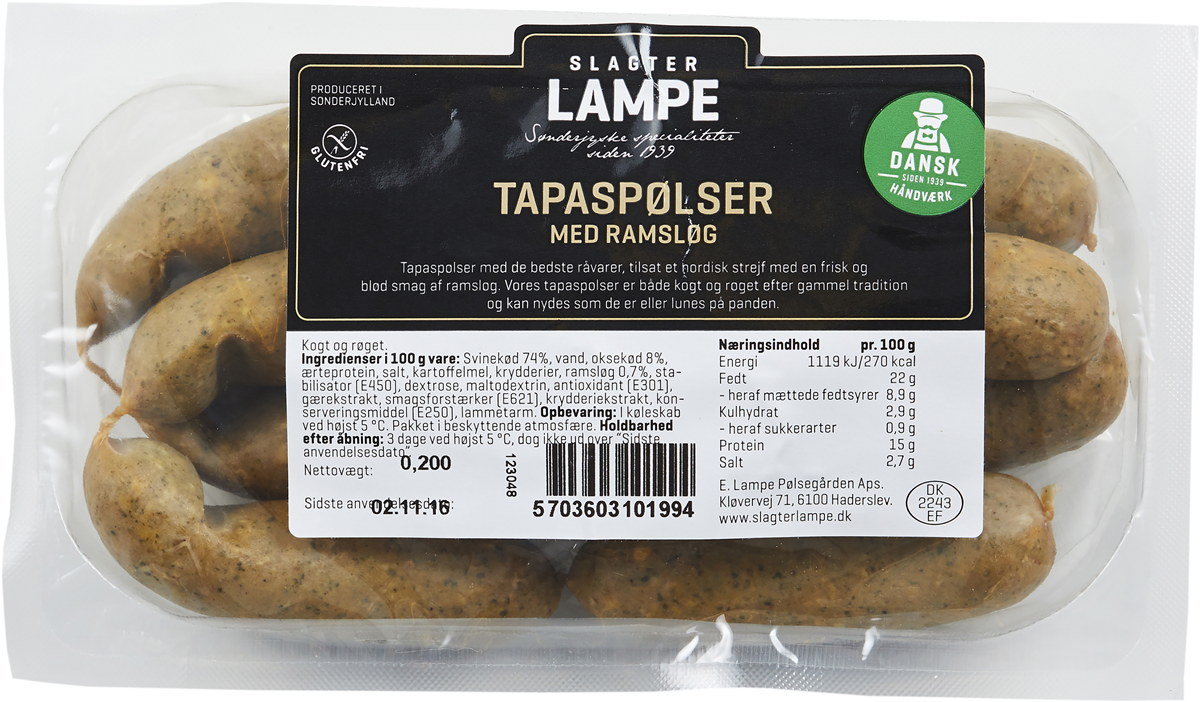 Tapas pølser m. ramsløg 200 g