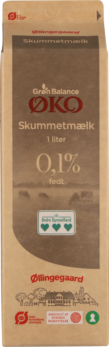 Gb/Øg Skummetmælk Øko, 1 Liter