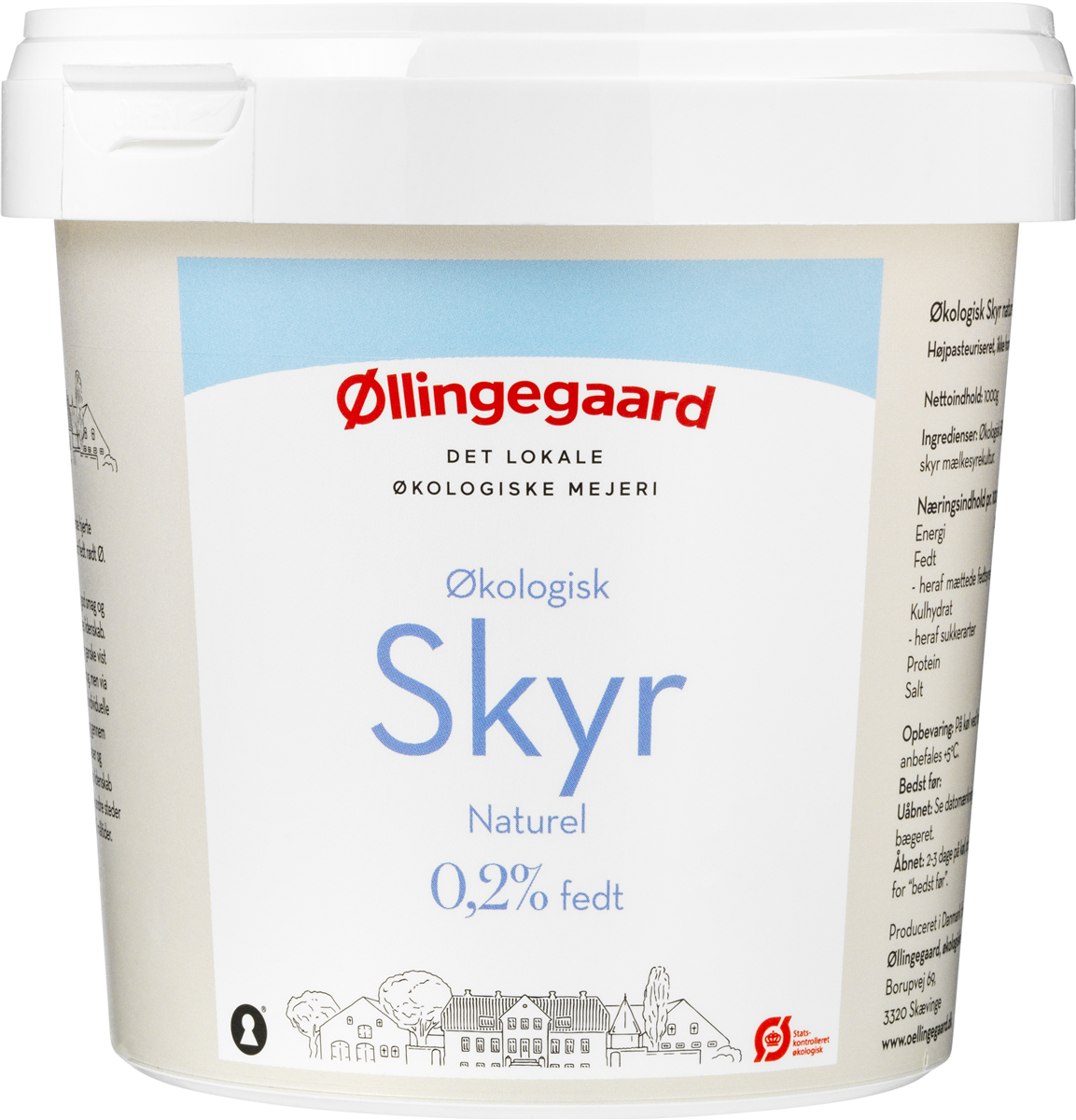 Øllingegaard Skyr naturel 0,2% øko 450 g