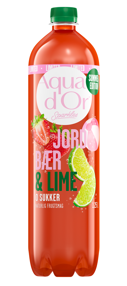 Aqua Sparkles Jordbær Lime