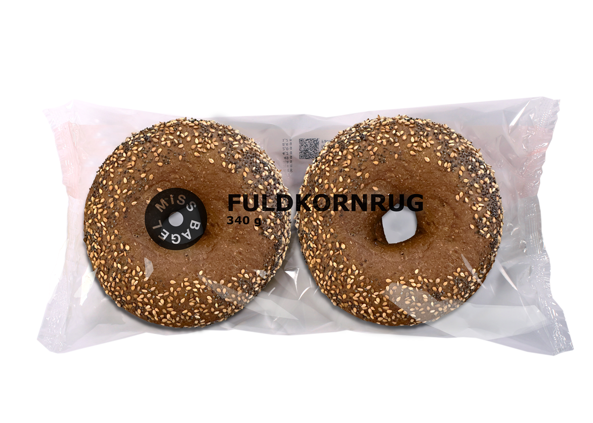 Bagel fuldkorn rug 4-pak 340 g