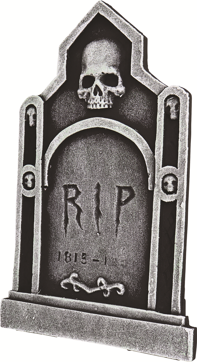 Gravsten RIP sort 1 stk.