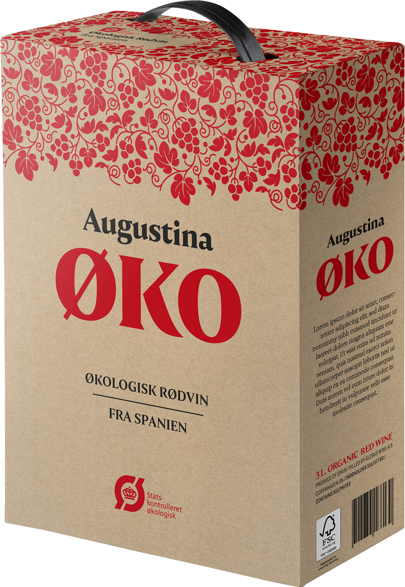 Augustina Organico rødvin øko bib