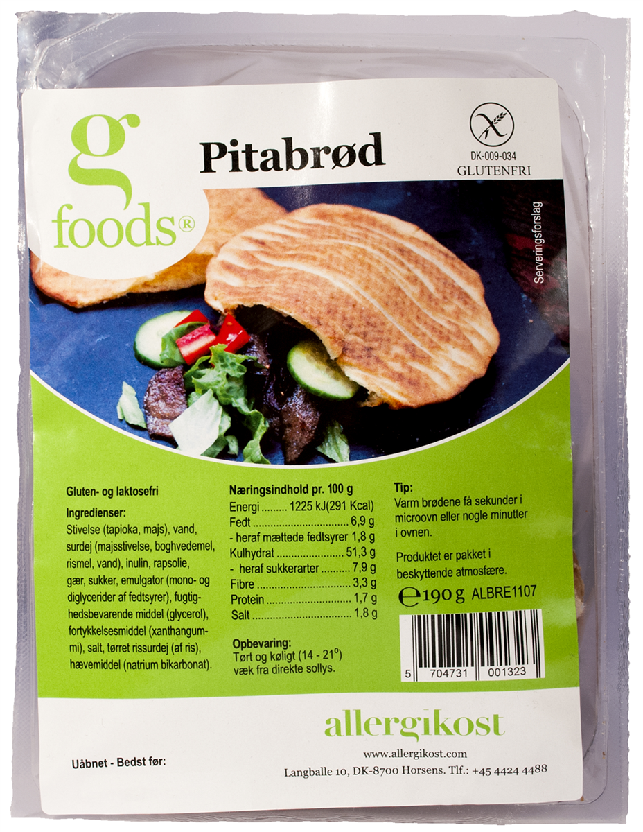 Pitabrød Glutenfri