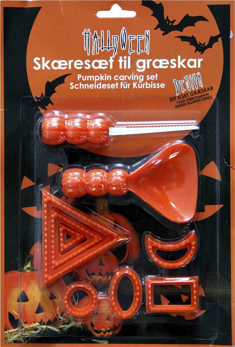 Græskar Skæresæt Plast 9 dele