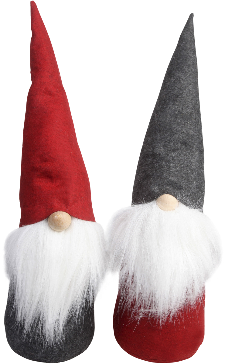 Nisse filt rød-grø H50 cm 1 stk.
