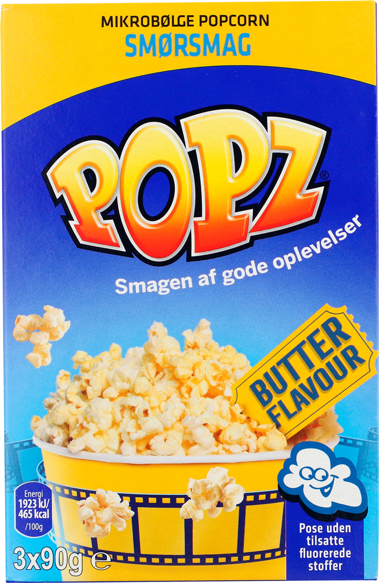 Micropopcorn m. smør, Popz