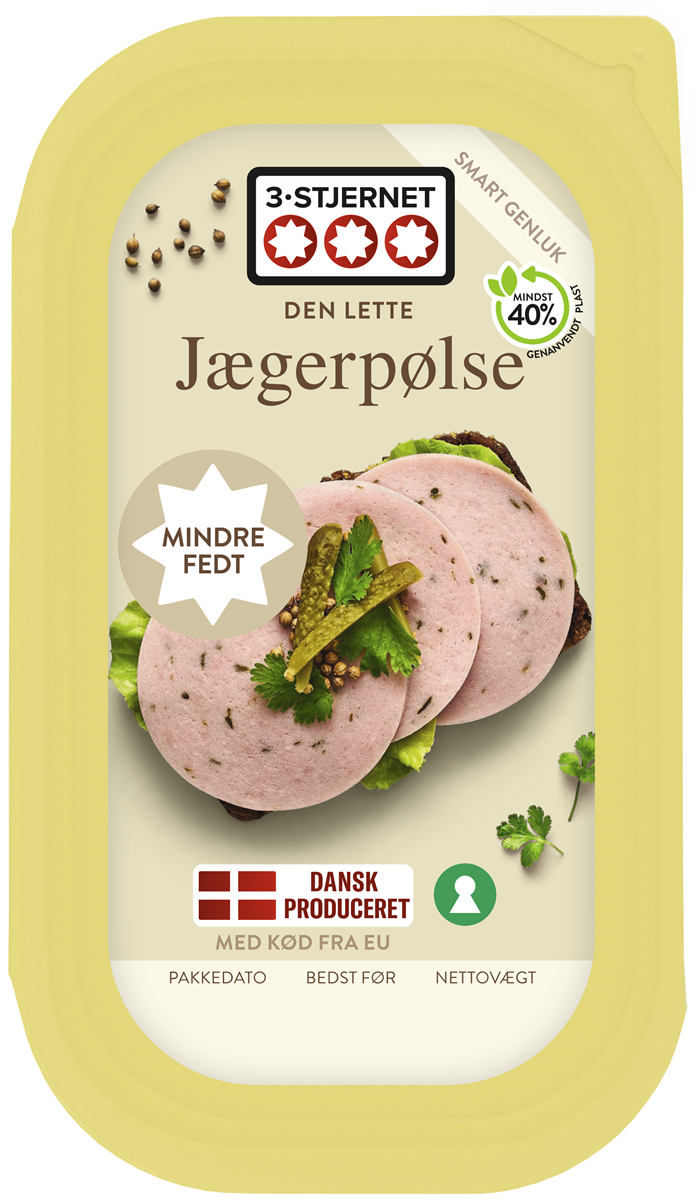 3-Stjernet, Jægerpølse i skiver 9% fedt