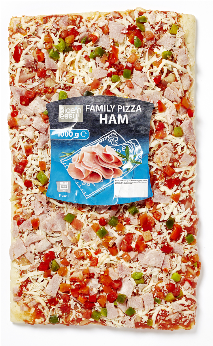 Familie pizza skinke 570 g