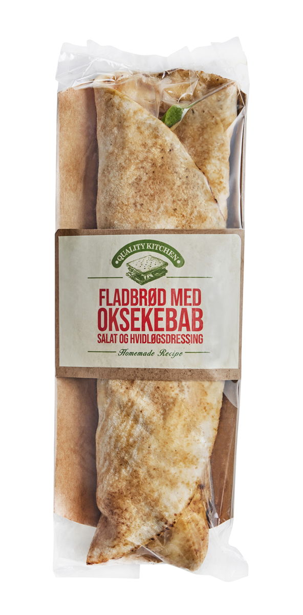 Fladbrød Kebab Og Salat