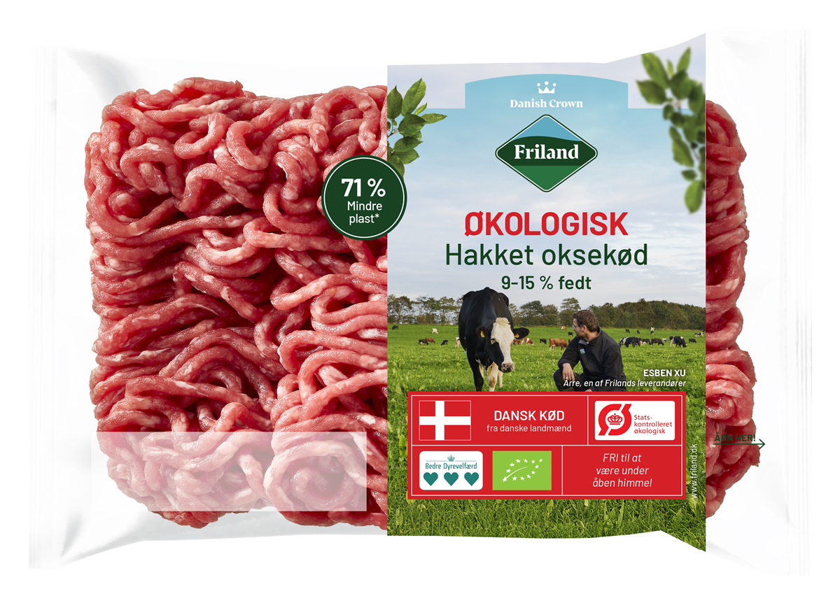 Hakket oksekød 9-15% øko 400 g