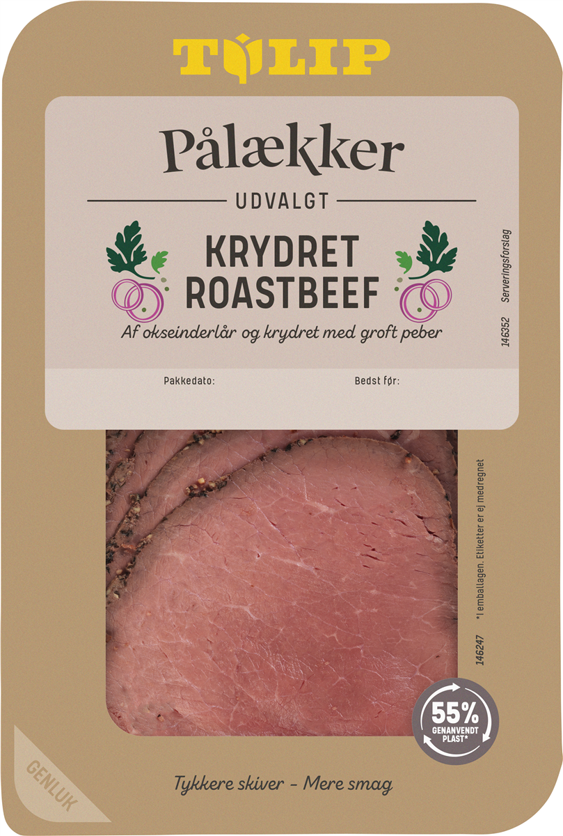 Roastbeef i skiver krydret, Pålækker