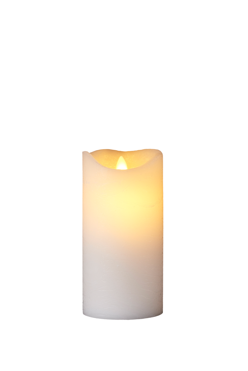 LED Vokslys 7x15 cm Hvid