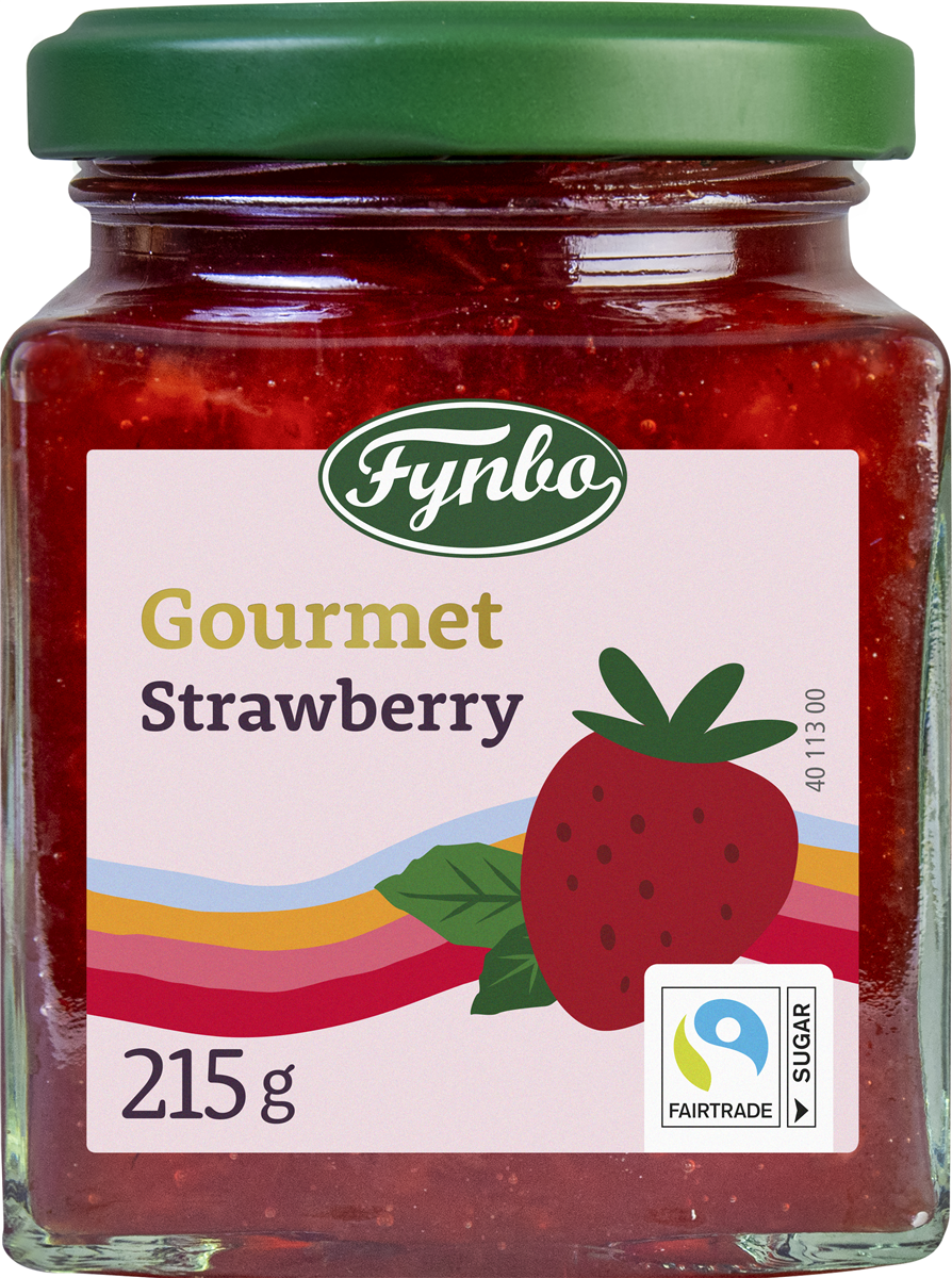 Fynbo gourmet jordbær 215 g