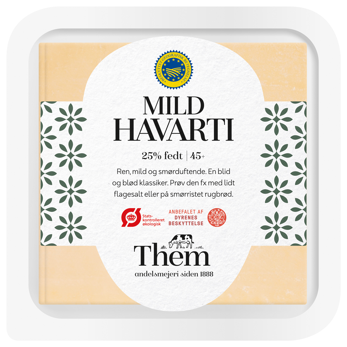 Them Havarti 45+ Mild Øko 175 g