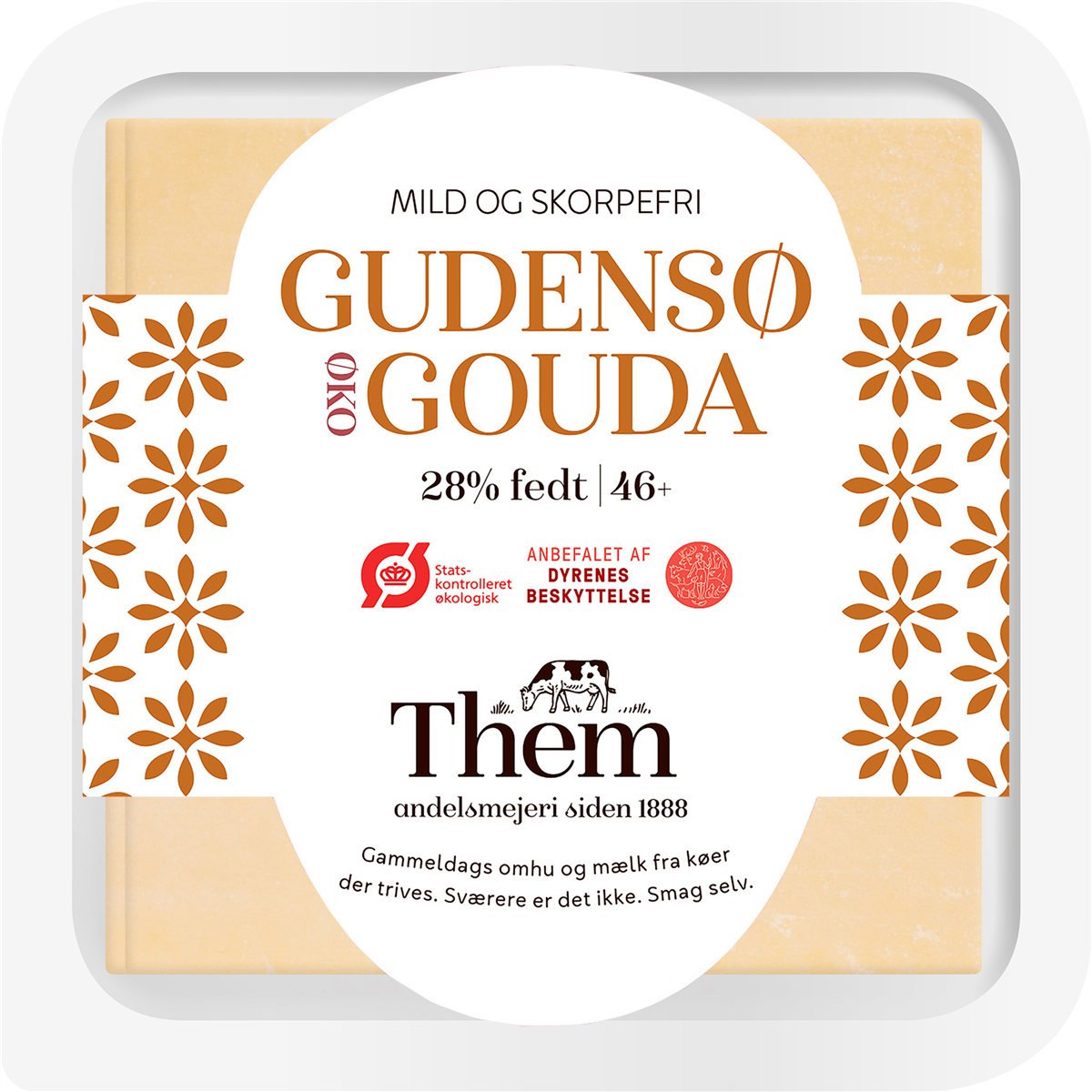 Gudensø Gouda 46+ skiver økologisk 175 g