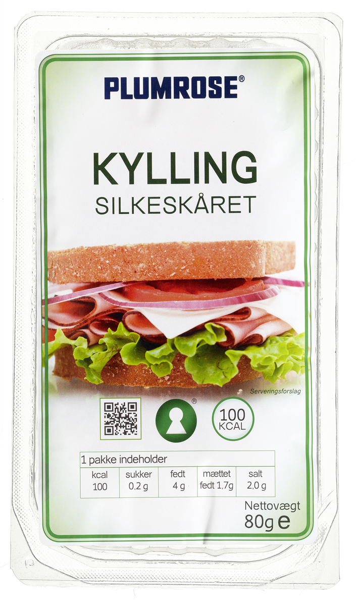 Silkeskåret stegt kylling 100 g