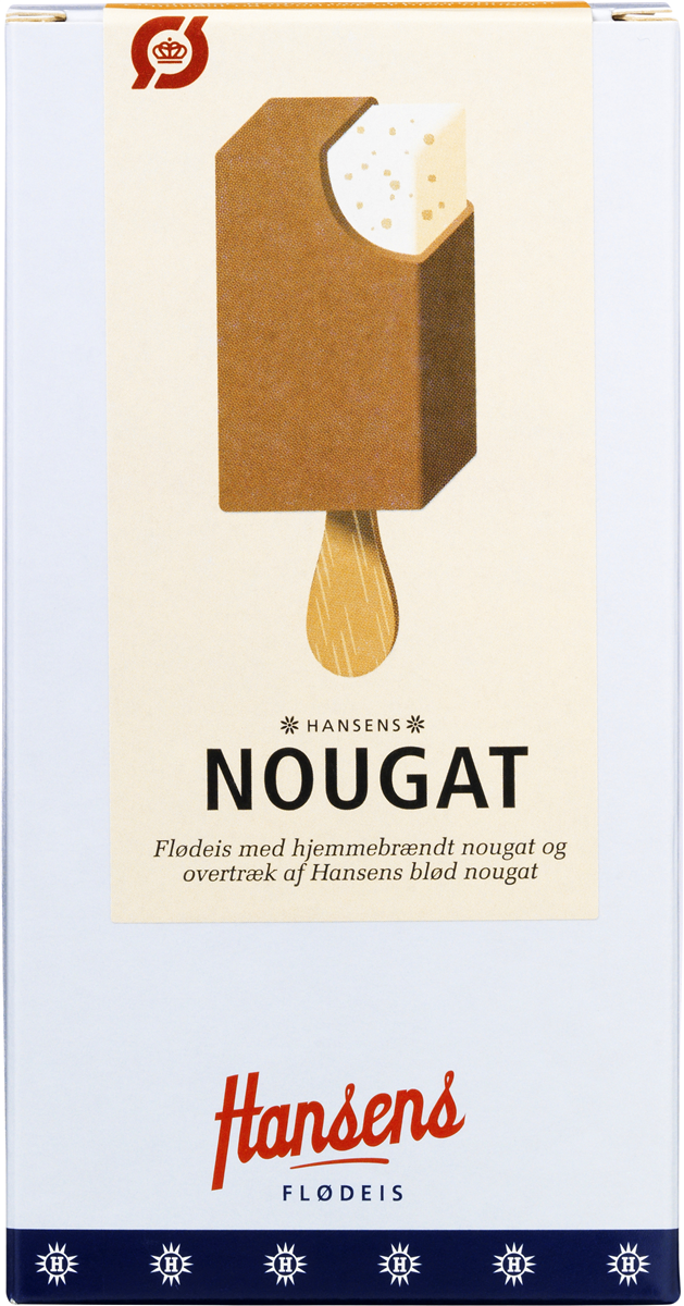 Hansens 3 stk nougat øko 3 stk.